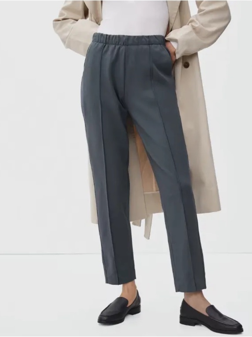 Everlane Classic Tailored High-Rise Ankle Pants in slate gray size XS